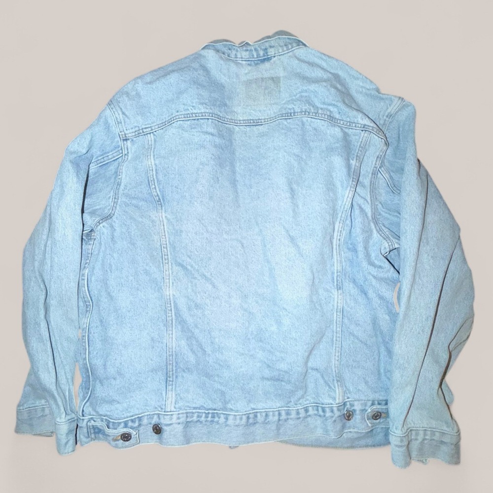 Vintage Calvin Klein USA Denim Jacket Light Wash Jean Trucker 90s Size XL GREAT